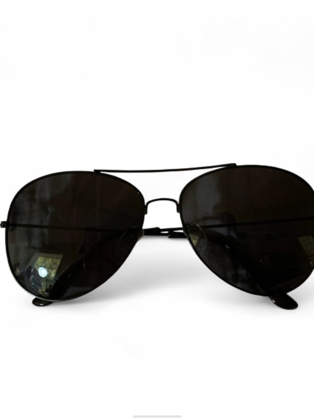 Unisex All black Aviator Sunglasses